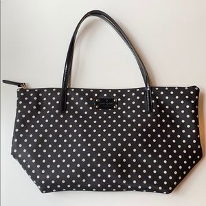 Kate Spade Black/White Polka Dot Tote